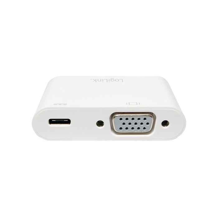 EAN 4052792038729 - LogiLink 0.14m, 2xUSB-C/VGA Adaptador gráfico USB 1920 x 1200 Pixeles Blanco imagen 2