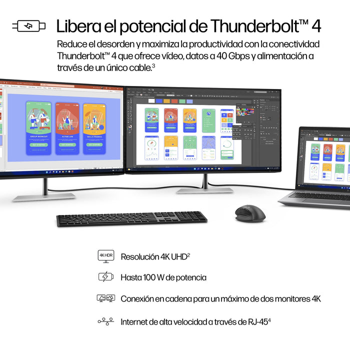 EAN 5715063476512 - HP Series 7 Pro 31.5 inch 4K Thunderbolt 4 Monitor - 732pk pantalla para PC 80 cm (31.5") 3840 x 2160 Pix imagen 6