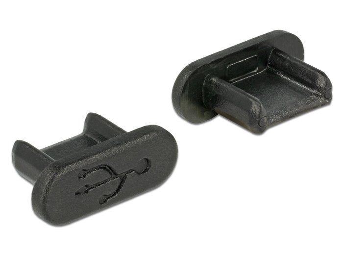 EAN 4043619640072 - DeLOCK 64007 tapa de seguridad para enchufe USB micro B Negro 10 pieza(s) imagen 1