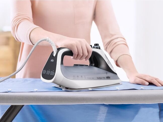 EAN 8021098000460 - Braun TexStyle 7 Pro SI7149WB Plancha vapor-seco EloxalPlus soleplate 2900 W Negro, Blanco imagen 4