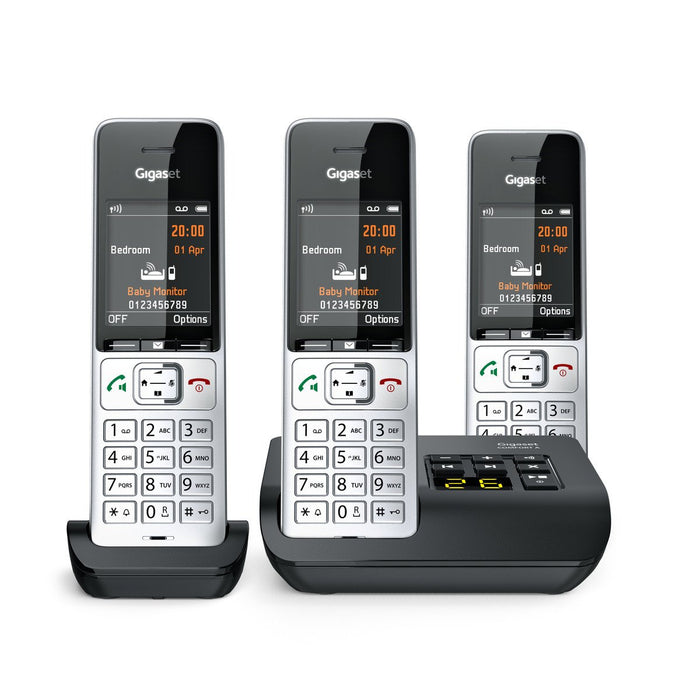 EAN 4250366866659 - Gigaset COMFORT 500A Trio Teléfono DECT/analógico Identificador de llamadas Negro, Plata imagen 9