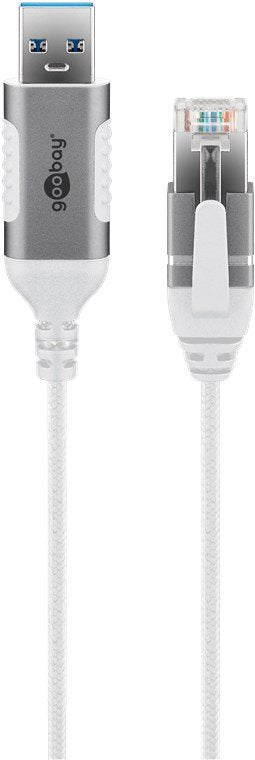 EAN 4040849743832 - Goobay 74383 cambiador de género para cable USB 3.0 type A RJ45 Blanco imagen 1