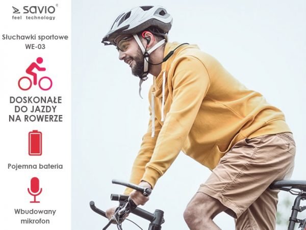 EAN 5901986044864 - Savio WE-03 auricular y casco Auriculares Inalámbrico Dentro de oído Deportes Bluetooth Negro imagen 8