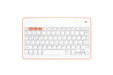 EAN 8420738193676 - SilverHT 111936740199 teclado para móvil Español Bluetooth Durazno, Blanco imagen 1
