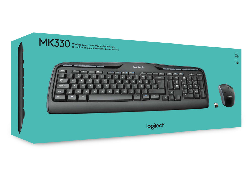 EAN 5099206033658 - Logitech Wireless Combo MK330 teclado Ratón incluido Oficina USB QWERTY Internacional de EE.UU. Negro imagen 5