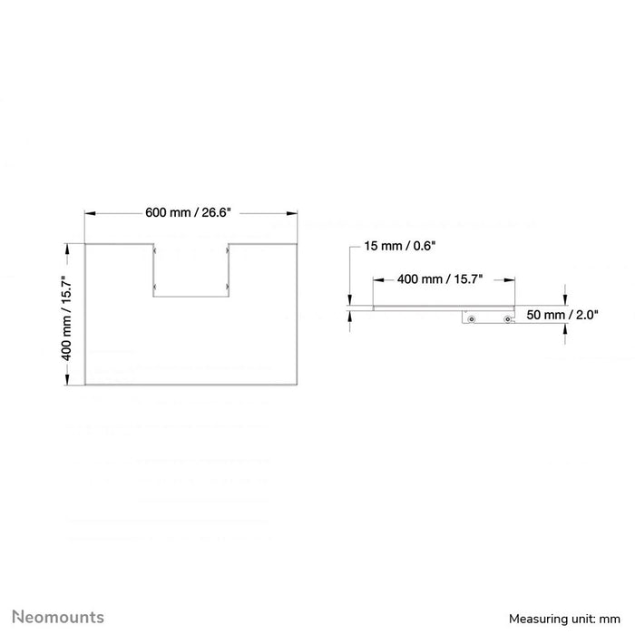 EAN 8717371446109 - Neomounts PLASMA-M2500LAPSHELF accesorio para soporte de monitor imagen 3