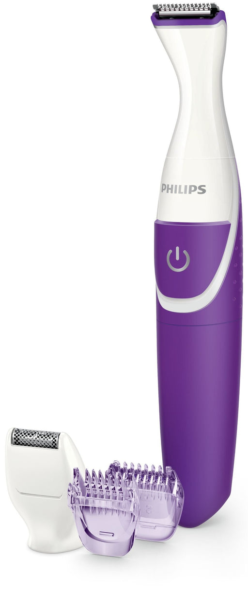 EAN 8710103860044 - Philips Essential BRT383/15 depiladora bikini Mojado y seco Violeta, Blanco imagen 1