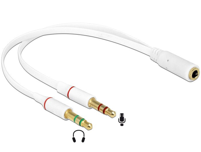 EAN 4043619655854 - DeLOCK 65585 cable de audio 0,2 m 2 x 3.5mm 3,5mm Blanco imagen 2