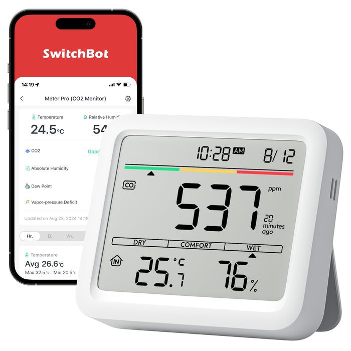 EAN 0810150542806 - SwitchBot Meter Pro (CO2 Monitor) Blanco LCD Batería imagen 2