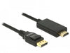 EAN 4043619853182 - DeLOCK 85318 adaptador de cable de vídeo 3 m DisplayPort HDMI Negro imagen 2