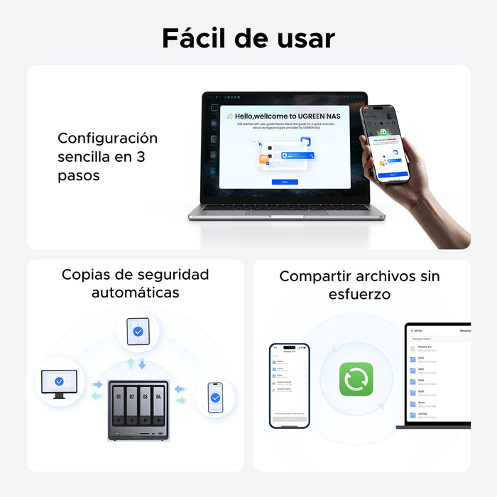 EAN 6941876232611 - Ugreen NASync DXP4800 Plus NAS Escritorio Intel® Pentium® Gold 8505 8 GB DDR5 0 TB UGOS PRO imagen 9