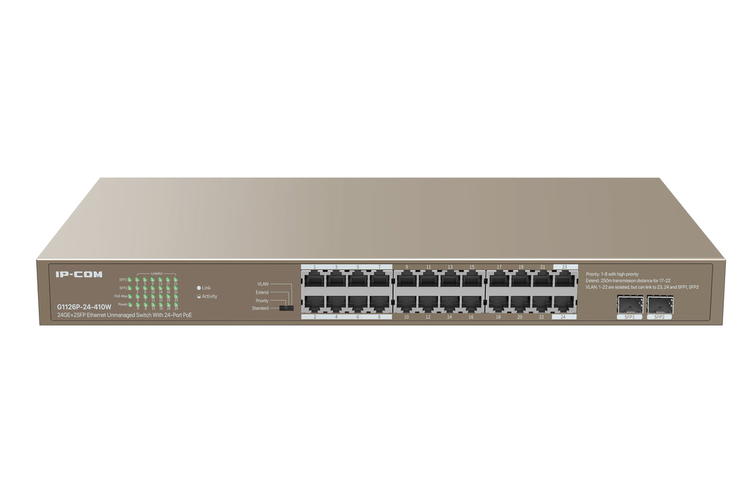 EAN 6932392831938 - IP-COM Networks G1126P-24-410W switch No administrado Gigabit Ethernet (10/100/1000) Energía sobre Ethern imagen 1