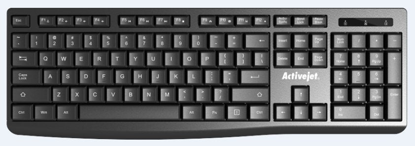 EAN 5901443120070 - Activejet K-3803S teclado Universal QWERTY Internacional de EE.UU. Negro imagen 1