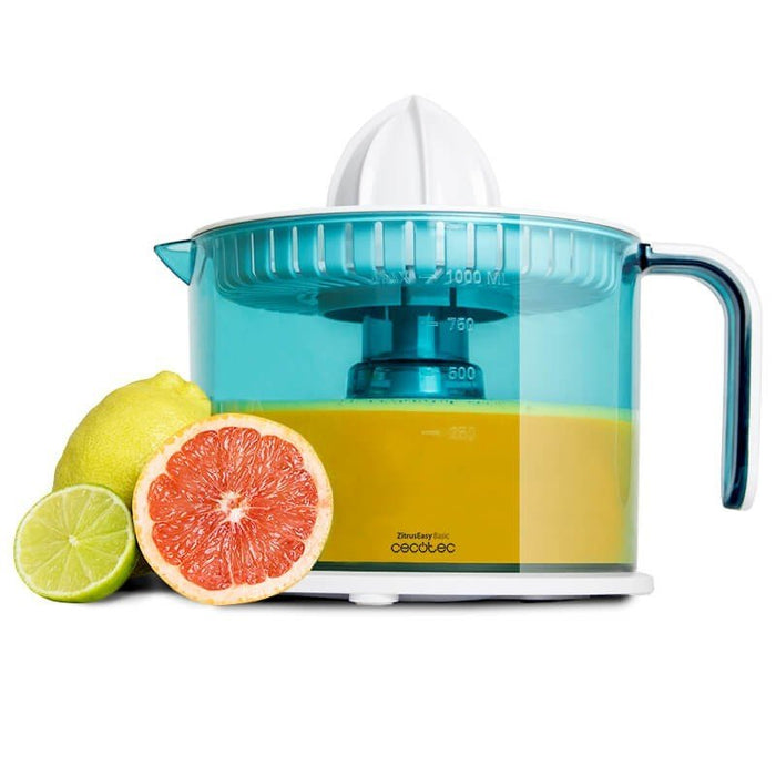 EAN 8435484040686 - Cecotec ZitrusEasy Basic Exprimidor eléctrico con brazo 40 W Transparente, Turquesa, Blanco imagen 1