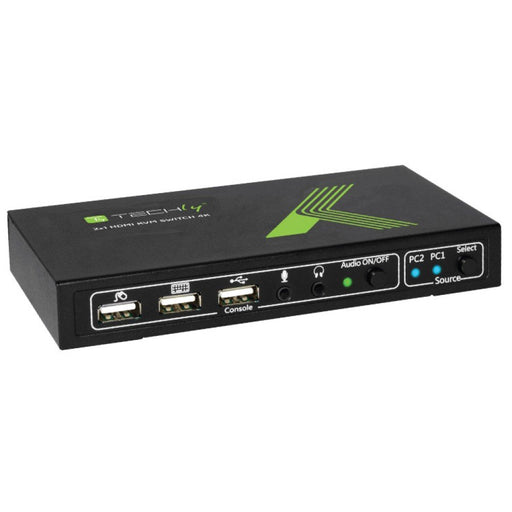 EAN 8054529028696 - Techly 2x1 USB HDMI KVM Switch 4Kx2K IDATA KVM-HDMI2U interruptor KVM Negro imagen 2