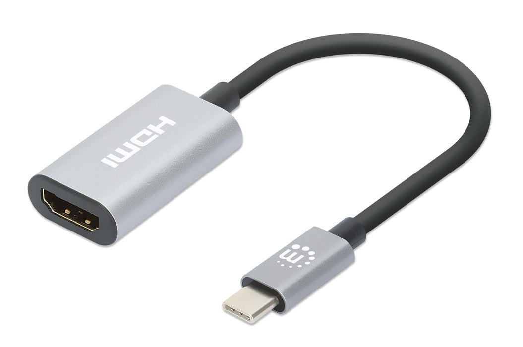 EAN 766623153973 - Manhattan 153973 adaptador de cable de vídeo 0,11 m USB Tipo C HDMI Gris imagen 1