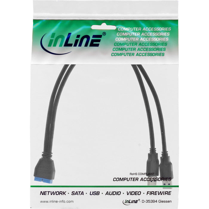 EAN 4043718184743 - InLine 33447I cable USB USB 3.2 Gen 1 (3.1 Gen 1) 0,4 m 2 x USB Negro imagen 2