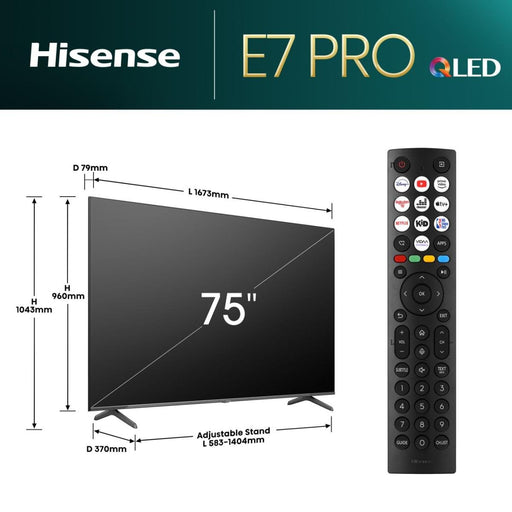 EAN 6942351402932 - Hisense 75E7NQ PRO 190,5 cm (75") 4K Ultra HD Smart TV Wifi Gris 400 cd / m² imagen 2