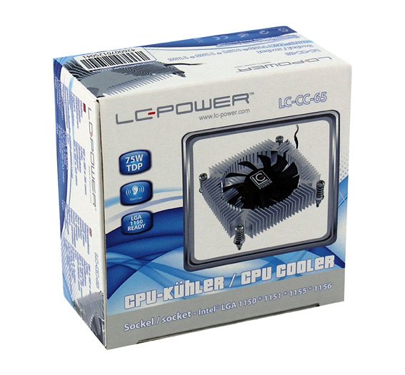 EAN 4260070125041 - LC-Power LC-CC-65 sistema de refrigeración para ordenador Procesador Enfriador 6,5 cm Azul, Plata, Blanco imagen 4