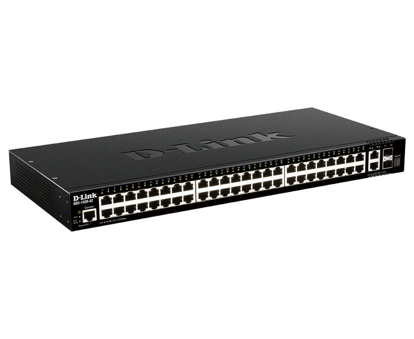 EAN 0790069454783 - D-Link DGS-1520-52 switch Gestionado L3 10G Ethernet (100/1000/10000) 1U Negro imagen 2