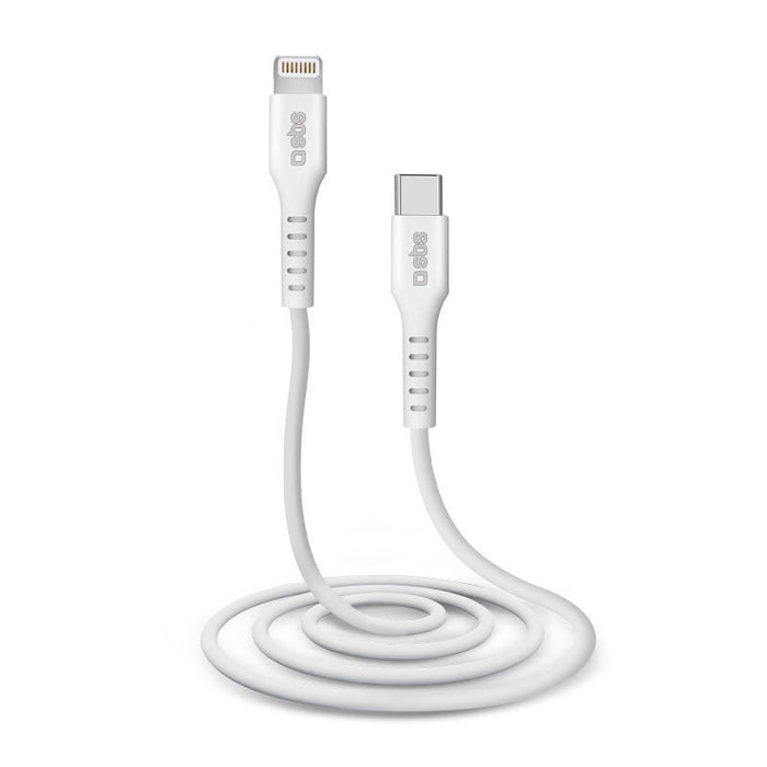EAN 8018417264474 - SBS TECABLELIGTC1W cable de conector Lightning 1 m Blanco imagen 2