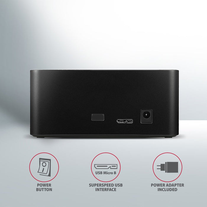 EAN 8595247905383 - Axagon ADSA-SN base de conexión para disco duro USB 3.2 Gen 1 (3.1 Gen 1) Type-A Negro imagen 9