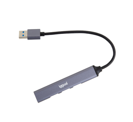 EAN 8435364318454 - iggual IGG318454 hub de interfaz USB 3.2 Gen 1 (3.1 Gen 1) Type-A 5000 Mbit/s Gris imagen 2