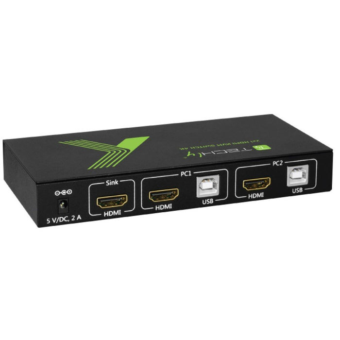 EAN 8054529028696 - Techly 2x1 USB HDMI KVM Switch 4Kx2K IDATA KVM-HDMI2U interruptor KVM Negro imagen 3