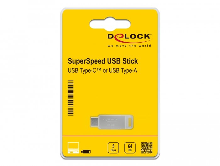 EAN 4043619540754 - DeLOCK 54075 unidad flash USB USB Type-A / USB Type-C 3.2 Gen 1 (3.1 Gen 1) Plata imagen 4