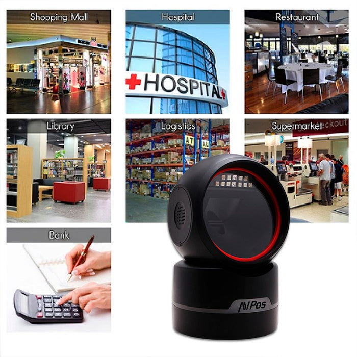 EAN 0646680753210 - AVPos AVP-M680-2D lector de código de barras Lector de códigos de barras fijo 1D/2D CMOS Negro imagen 12