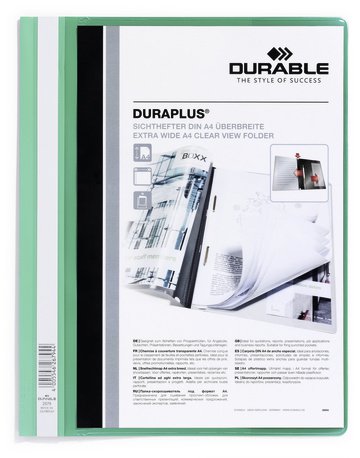 EAN 4005546267418 - Durable DURAPLUS archivador Verde, Transparente imagen 1