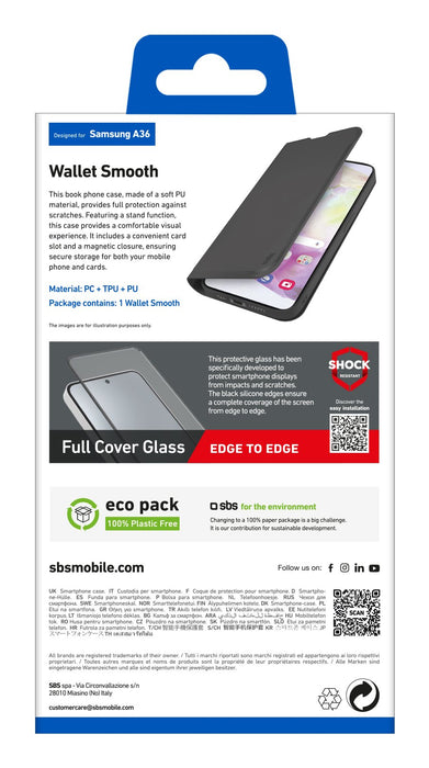 EAN 8018417499494 - SBS TEWALSAA36K funda para teléfono móvil 17 cm (6.7") Funda cartera Negro imagen 4