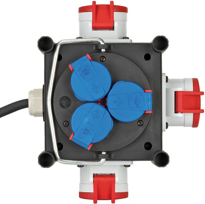 EAN 4007123654482 - Brennenstuhl 1153680100 base múltiple 1 m 6 salidas AC Exterior Negro, Azul, Rojo, Blanco imagen 2