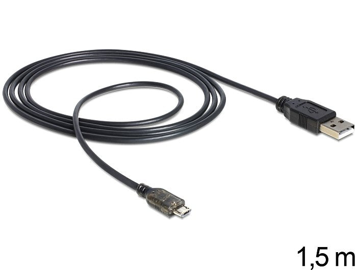 EAN 4043619832729 - DeLOCK USB 2.0-A - USB micro-B, 1.5m cable USB 1,5 m USB A Micro-USB B Negro imagen 1