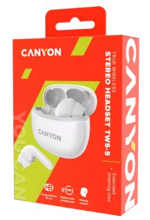 EAN 5291485009120 - Canyon CNS-TWS5W auricular y casco Inalámbrico Dentro de oído Llamadas/Música/Deporte/Uso diario USB Tipo imagen 5