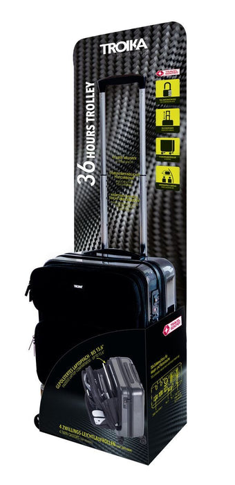 EAN 4024023120978 - TROIKA LUG02/CB maleta Tranvía Armazón duro Gris 47 L Acrilonitrilo butadieno estireno (ABS), Nylon, Poli imagen 6