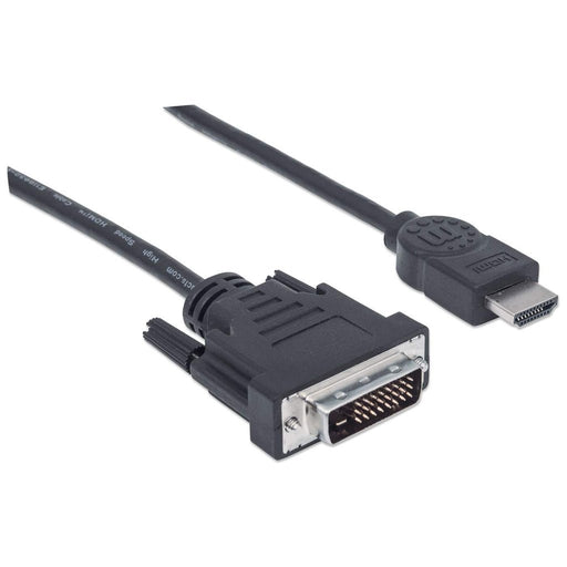 EAN 0766623372503 - Manhattan 372503 adaptador de cable de vídeo 1,8 m HDMI tipo A (Estándar) DVI-D Negro imagen 2