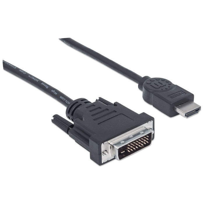 EAN 0766623372503 - Manhattan 372503 adaptador de cable de vídeo 1,8 m HDMI tipo A (Estándar) DVI-D Negro imagen 2