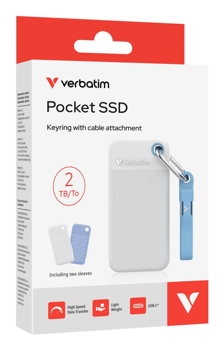 EAN 23942323211 - Verbatim Pocket SSD 2 TB USB Tipo C 3.2 Gen 2 (3.1 Gen 2) Azul, Blanco imagen 6