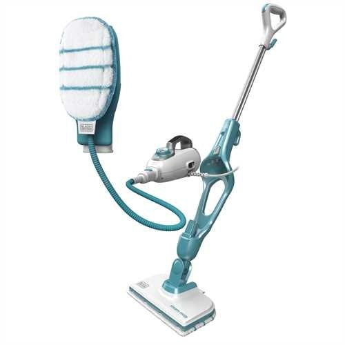 EAN 5035048648186 - Black & Decker 9IN1 Steam-mop Fregona a vapor 0,5 L 1300 W Turquesa, Blanco imagen 1