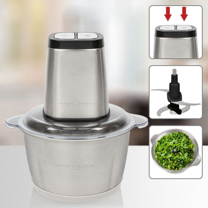 EAN 4006160012279 - Clatronic PC-MZ 1227 picadora eléctrica de alimentos 1,7 L 500 W Acero inoxidable imagen 5