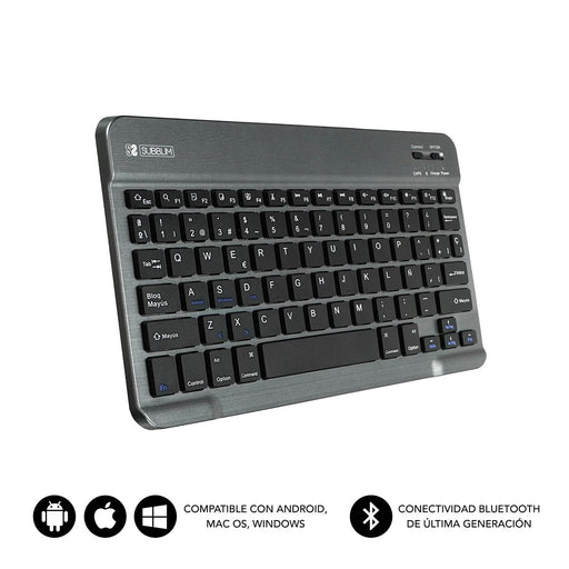 EAN 8436586740573 - SUBBLIM TECLADO SMART BLUETOOTH GREY QWERTY Español Negro, Gris imagen 1