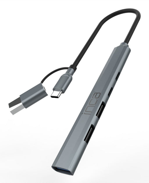 EAN 8681949016264 - Inca IUTP-06TX hub de interfaz USB 3.2 Gen 1 (3.1 Gen 1) Type-A + Type-C 5000 Mbit/s Gris imagen 1