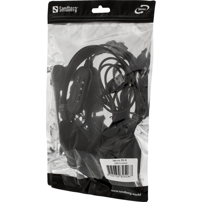 EAN 5705730325267 - Sandberg 325-26 auricular y casco Auriculares Alámbrico Diadema Llamadas/Música USB tipo A Negro imagen 3