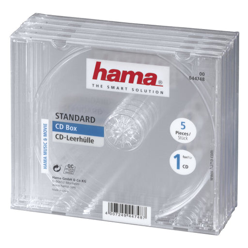 EAN 4007249447487 - Hama CD/CD-ROM sleeves, clear, 5 pack 1 discos Transparente imagen 1