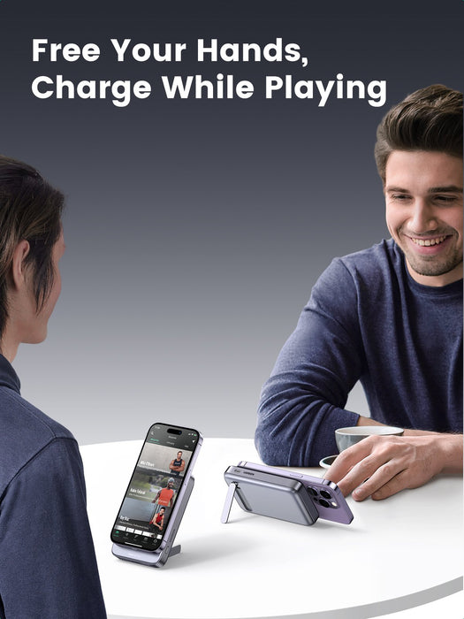 EAN 6941876210862 - Ugreen 10000mAh Mini Powerbank Wireless 20W with MagSafe grey imagen 6