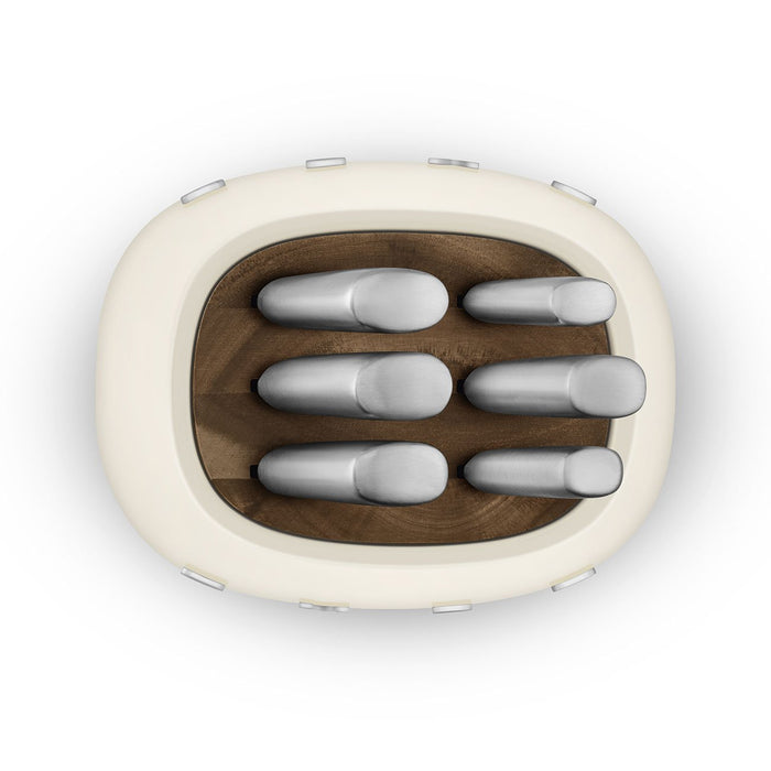 EAN 8017709344184 - Smeg KBSF02CR taco para cuchillos Bloque con ranuras para cuchillos Plástico, Acero inoxidable, Madera Cr imagen 6