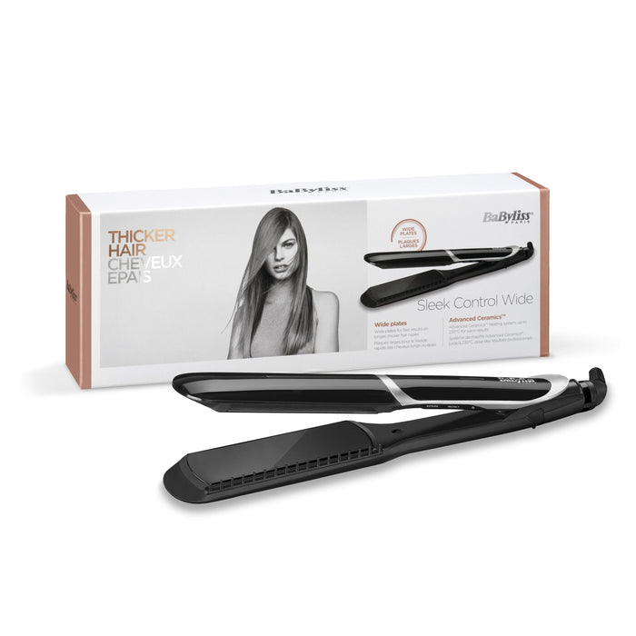 EAN 3030050153583 - BaByliss Sleek Control Wide Plancha de pelo Caliente Negro 2,5 m imagen 7