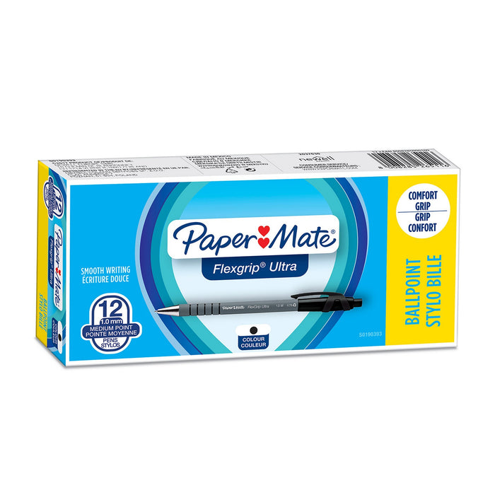EAN 8008285265116 - Papermate FlexGrip Ultra RT Negro Bolígrafo de punta retráctil con pulsador Medio 12 pieza(s) imagen 2