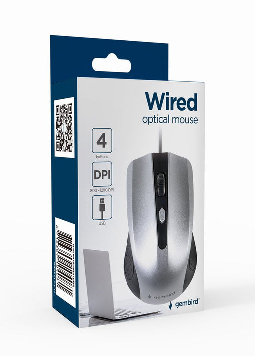 EAN 8716309104081 - Gembird MUS-4B-01-BS ratón Oficina Ambidextro USB tipo A Óptico 1200 DPI imagen 2